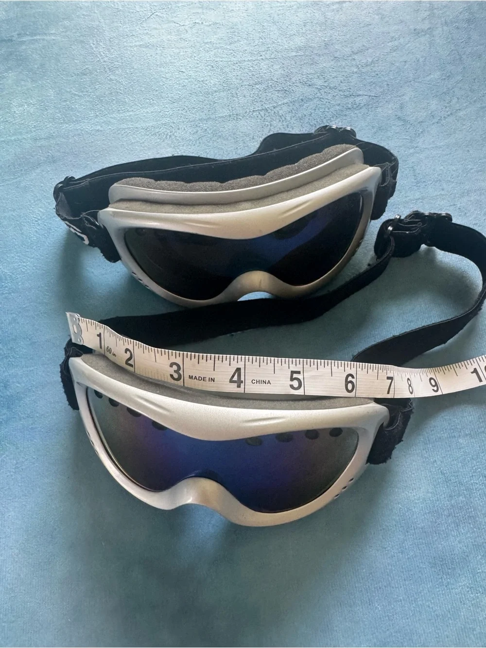 Magellan Outdoors youth Silver Frame Mirrored Blue Lens Ski Goggles - 2 Pack